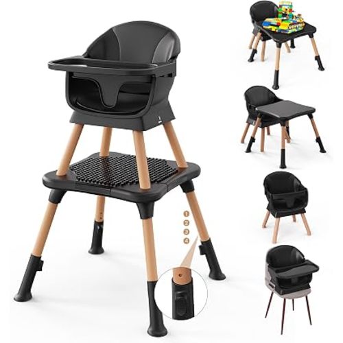 6 in 1 High Chair for Babies and Toddlers,Height Adjustable Baby Highchair
