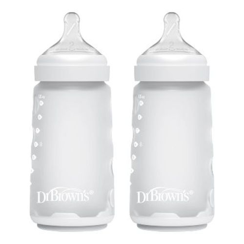 Dr. Brown's Silicone Baby Bottles - Clear - 9 fl oz/2pk