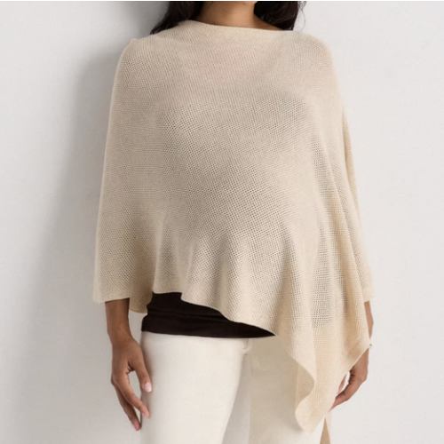 Lightweight Cotton Cashmere Nursing Shawl in Sugar Stone