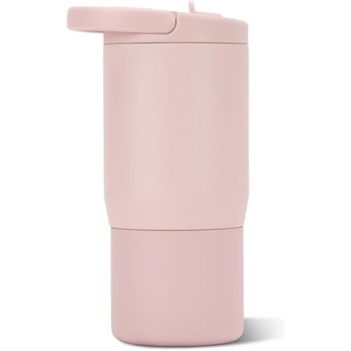 HydroJug Sport 14 oz Insulated Kids Water Bottle with Straw, Dusty Rose