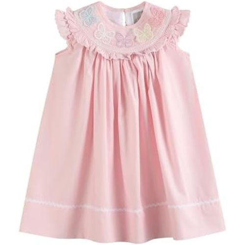 Lil cactus Baby and Girls Smocked Bishop Dress