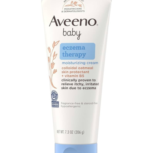 Aveeno Baby Eczema Therapy Moisturizing Cream, Natural Colloidal Oatmeal & Vitamin B5, Baby Eczema Cream for Dry, Itchy, Irritated Skin Due to Eczema, Paraben- & Steroid-Free, 7.3 oz
