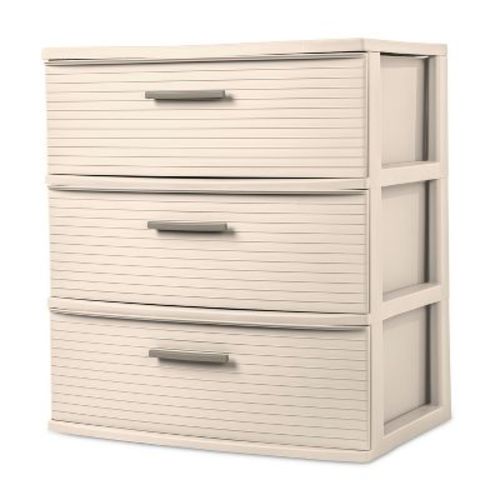 3 Drawer Wide Tower Snowfall White - Brightroom™