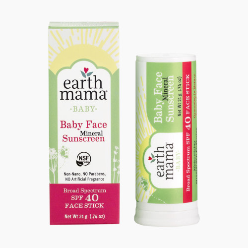 Earth Mama Baby Face Mineral Sunscreen Face Stick SPF 40