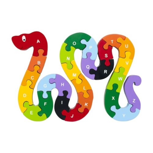 Red Fish Toys Wooden Snake Puzzle