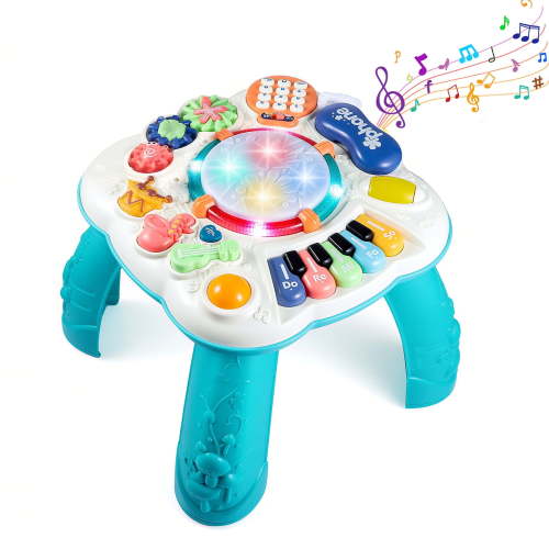 Baby Toys Toddler Activity Table for Education and Fun Cognitive Development Baby Activity Center Musical Toys for Babies 6 12 18 Months Old