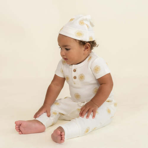 Organic Short Sleeve Onesie & Pants Set - Summer Sun