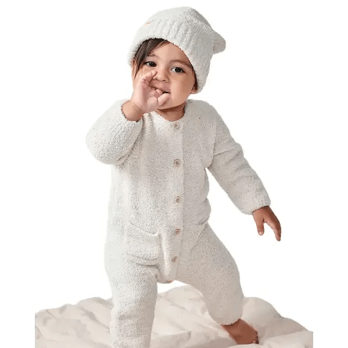 Unisex Fuzzy Long Sleeve Jumpsuit - Baby