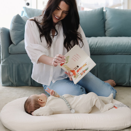 Infant Lounger Curve Muslin Cover - Natural