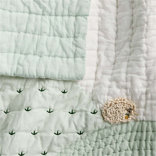 Counting Sheep Organic Cotton Baby Crib Quilt
