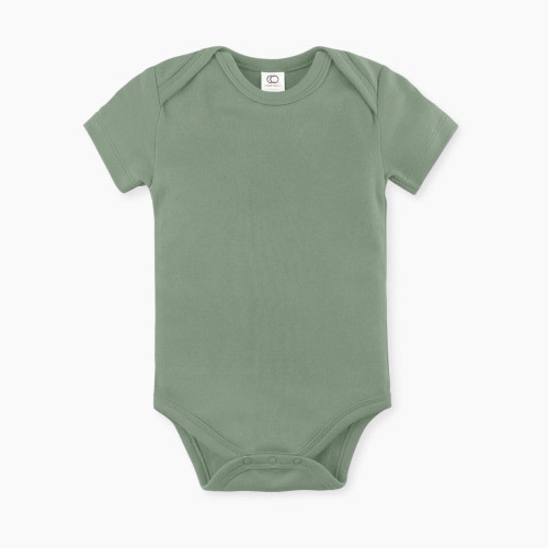 Colored Organics Short-Sleeve Bodysuit - Thyme, 3-6 M