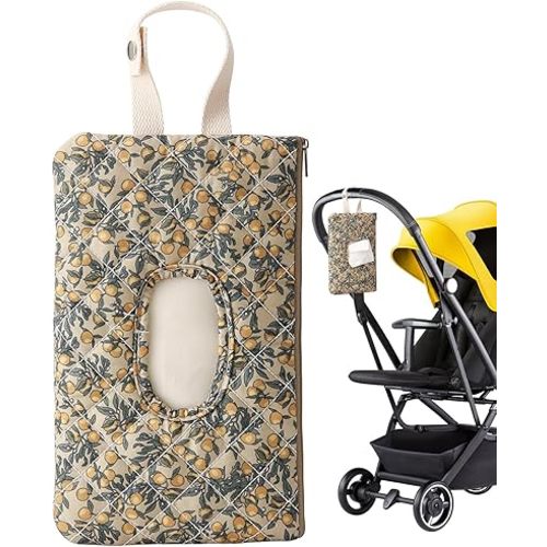 Baby Wipes Dispenser, Portable Baby Wipe Holder for Outdoor Strollers Storage Bag Container Wet Wipes Pouch for Travel, Walking