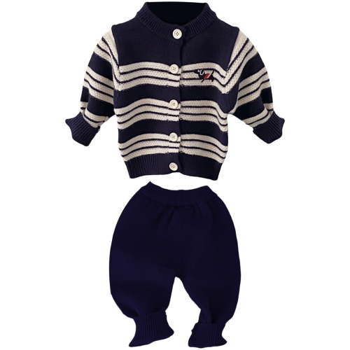MEZZALL Boys Outfits Sets Toddler Knit Sweater Pants Outfits Striped Long Sleeve Warm Casual Comfortable Baby Clothes For Breathable Baby Dailywear