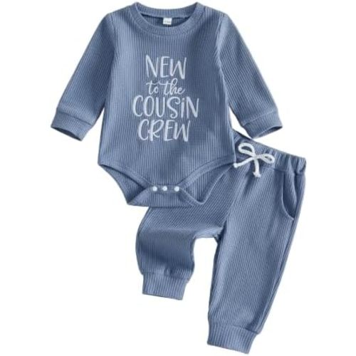 Sejardin Infant Baby Boy Fall Clothes Letter Embroidery Outfit Pants Set