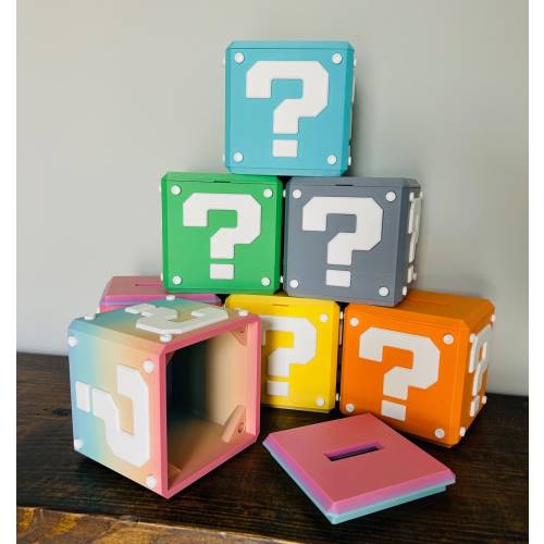 Mario Mystery Box Piggy Bank W/ Magnetic Lid