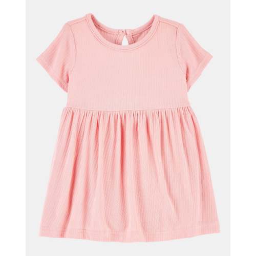 Baby Girl Solid PurelySoft Bodysuit Dress - Pink