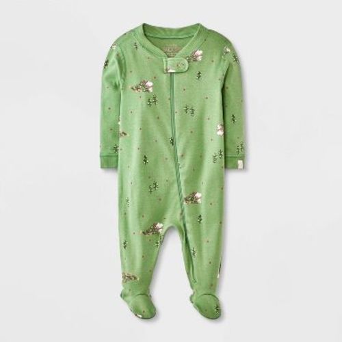 Baby Peanuts Little Snoopy Christmas Sleep N' Play - Olive Green 6-9M