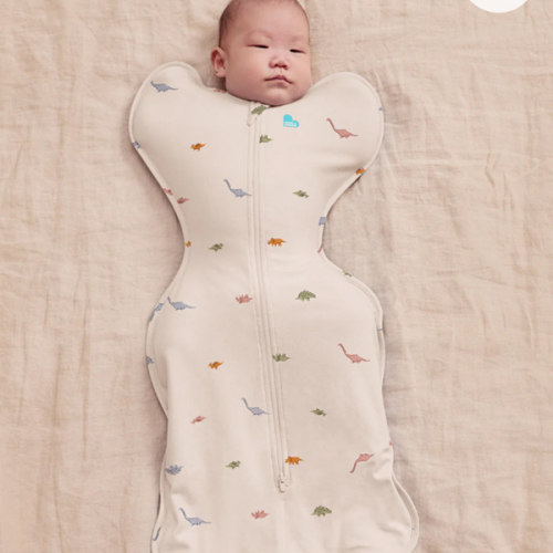 Swaddle Up™ 1.0 TOG Cotton Cream Dino Snore