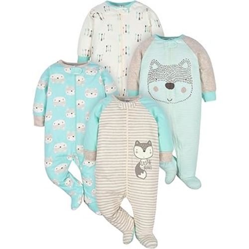 Gerber Baby Girls 4 Pack Sleep 'N Play Footie