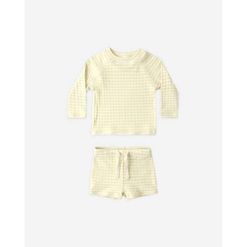 Boys Rashguard Set Navy Stripe