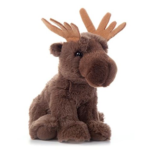 The Petting Zoo Moose Stuffed Animal Plushie, Gifts for Kids, Wild Onez Babiez Wildlife Animals, Moose Plush Toy 6 inches