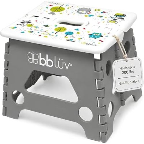bblüv - Stëp - Foldable Step Stool with Carry Handle, Holds Up to 200 lbs