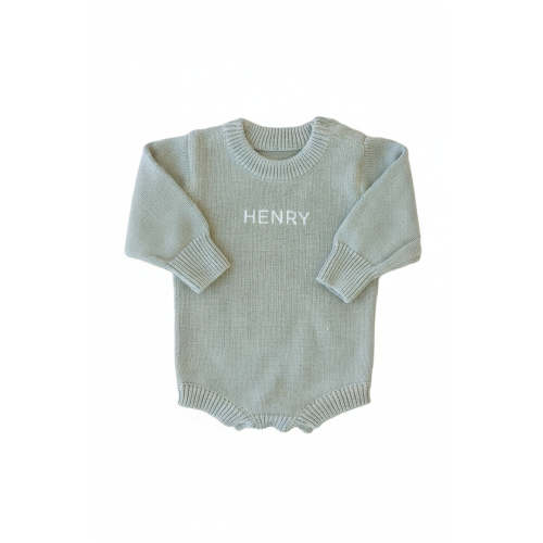 Personalized Printed Knit Sweater Bubble | Smoke