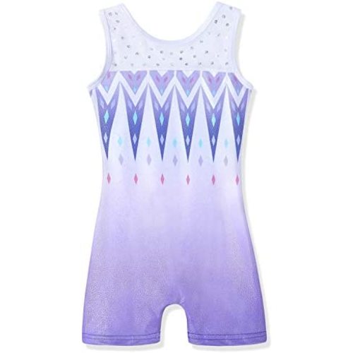 HOZIY Leotards for Girls Gymnastics Kids Children Biketard Snowflake Ribbon Blue Purple Hot Pink Sparkle