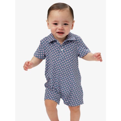 Home Run Performance Polo Romper – 4 Kids Only