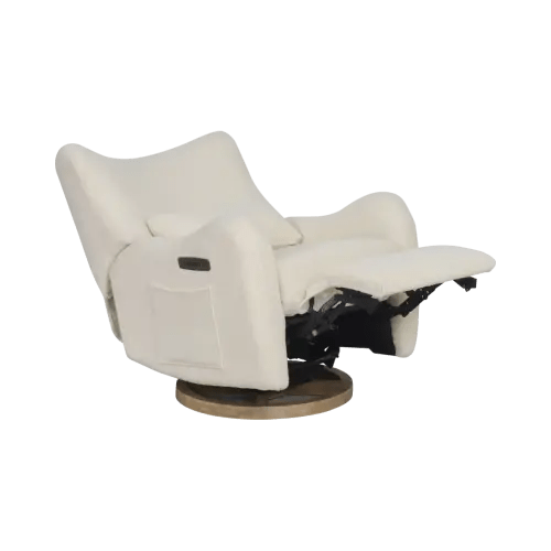 Cozy Bear Ivory Beige Polyester Fabric Glider,Reclining,Swivel Rocker | Rooms to Go