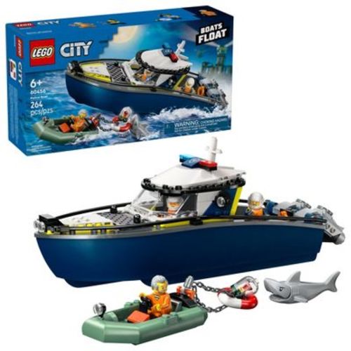 LEGO City Police Boat Chase Building Toy 60456