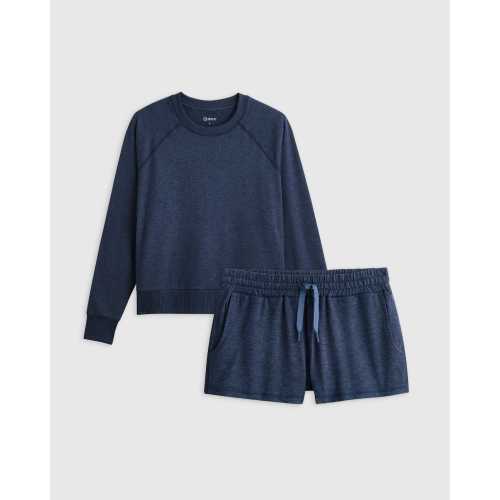 Flowknit Everyday Set in Heather Navy