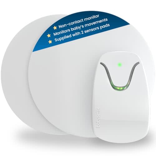 Babysense 7 Baby Sleep Movement Monitor for Newborn and Infants, No WiFi, Non Wearable, Non Contact Monitor with 2 Under-Mattress Sensors for Full Crib Coverage