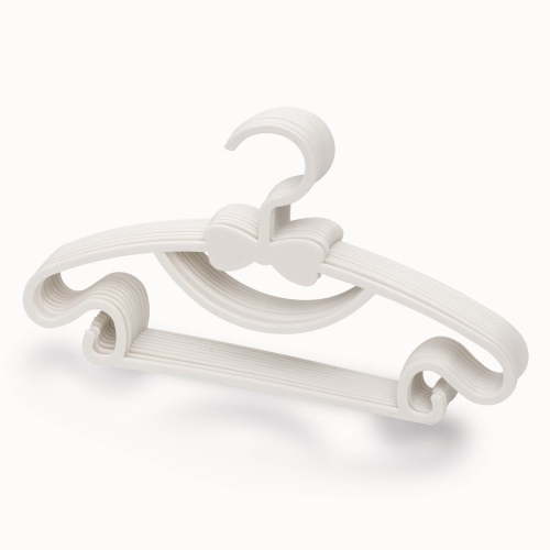 GFHFHITJ 10Pcs Children Kids Plastic Coloured Coat Hangers Bow Clothes Hanger Kids Children,for Toddler Infant Nursery Closet Pants Coat Skirts,11.4 X 6.7 Inch, White