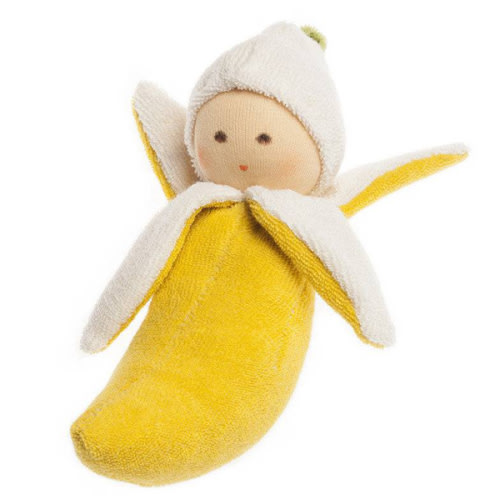 Organic Rattle Doll - Banana