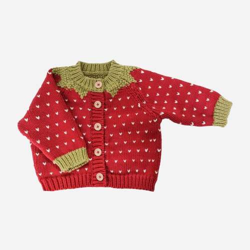 The Blueberry Hill Cotton Strawberry Cardigan - Baby & Toddler Knit – EnjoyKids Boutique