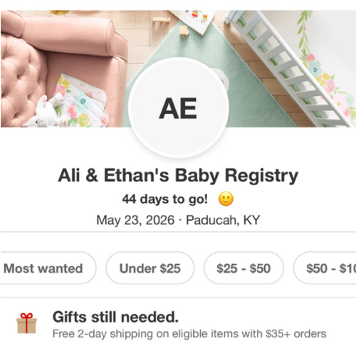 Target: Baby T registry