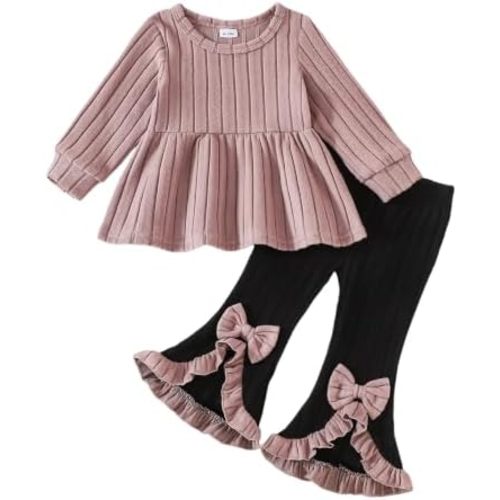Baby Toddler Girl Clothes 2 Piece Fall Winter Outfits For 9M-4Y