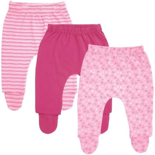 123 Bear Baby Soft Cotton Spandex Pants with Feet