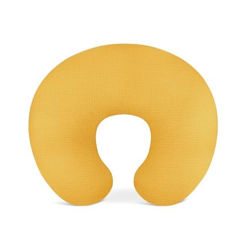 Nursing Pillow Cover 1 pack, Muslin Breastfeeding Pillow Cover for Baby | Soft Breathable Muslin, Snug Fit for Breastfeeding Pillows, for Baby Boys and Girls (Mustard Yellow)
