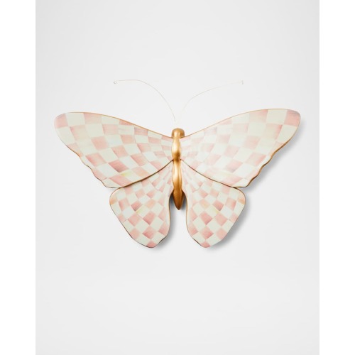 Rosy Check Wall Decor Butterfly