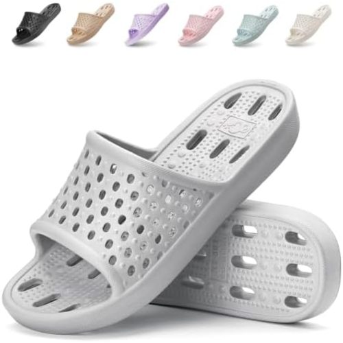 Xomiboe Shower Shoes For Men Women, Quick Dry Shower Slippers for Bathroom