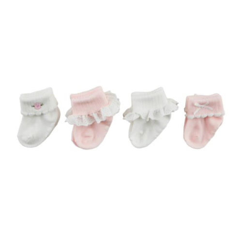 Pink Foldover Sock Set | Infant Sock Collection | Mud Pie