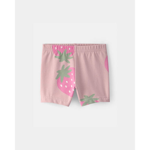 Baby Girl Strawberry Bike Shorts - Pink | Carter's