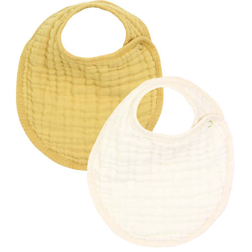 Cloud Muslin™ Bib 2 Pack - Honey + Cream