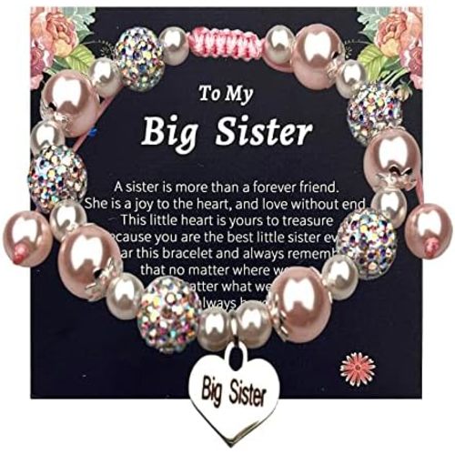 Sister's Big Bracelet Gift, Little Girls' Sister Jewelry