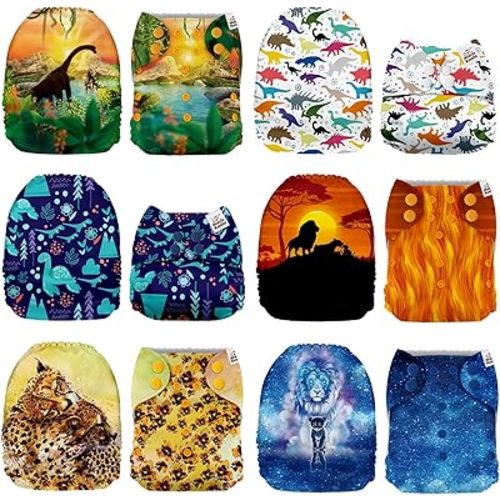 Mama Koala 1.0 Cloth Diapers for Babies, 6 Pack Pocket Shell Only (NO Inserts) - One Size Washable and Reusable Pocket Diapers for Newborns and Toddlers - 160045