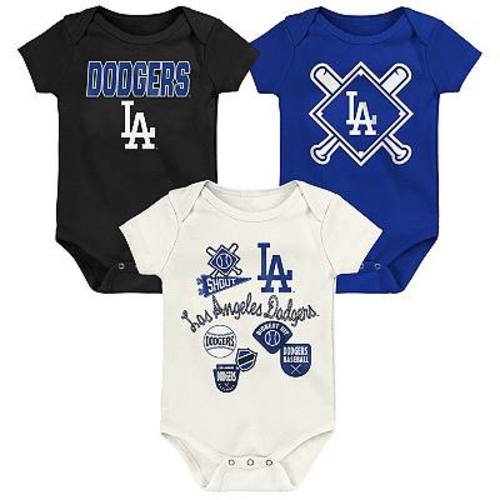 Newborn Outerstuff Los Angeles Dodgers Home Plate 3-Piece Creeper Set