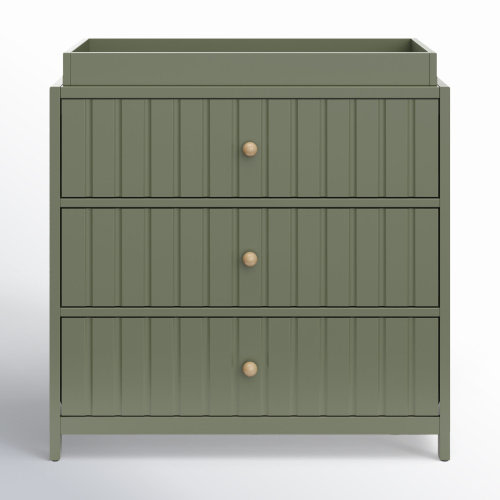 Graco Teddie GREEN 3 Drawer Chest With Changing Topper & Reviews | Birch Lane
