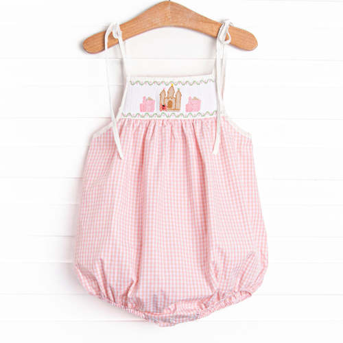 Crustacean Castle Smocked Bubble, Pink – Stitchy Fish